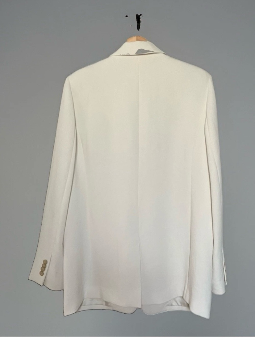 Aritzia Wilfred Generation Blazer Women’s Large Light Birch White Oversized - Picture 3 of 15